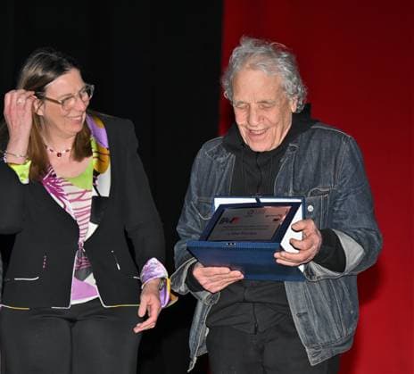 Busto Arsizio, Italy Abel Ferrara at BAFF 2026 presents the documentary Turn in the Wound and dialogues with the audience during the interview. In the photo: Abel Ferrara director receives the Platinum Award for Cinematic Excellence BAFF 2026  Copyright: xNickxZonnax xipa-agency.netx xNickxZonnax IPA_Agency_IPA73272991