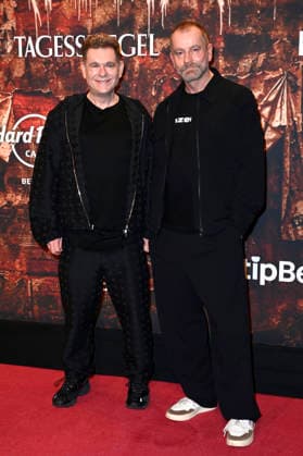 Peter Plate und Ulf Leo Sommer bei der Premiere des Musicals Wir sind am Leben - Das Berlin Musical im Theater des Westens. Berlin, 21.03.2026