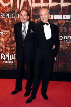 Georg Preusse mit Ehemann Jack Amsler bei der Premiere des Musicals Wir sind am Leben - Das Berlin Musical im Theater des Westens. Berlin, 21.03.2026