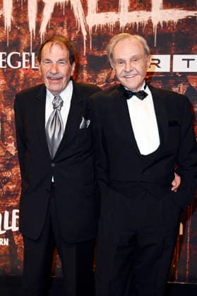 Georg Preusse mit Ehemann Jack Amsler bei der Premiere des Musicals Wir sind am Leben - Das Berlin Musical im Theater des Westens. Berlin, 21.03.2026