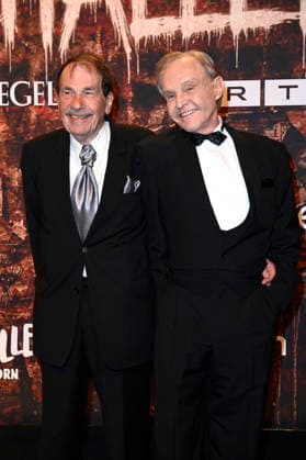 Georg Preusse mit Ehemann Jack Amsler bei der Premiere des Musicals Wir sind am Leben - Das Berlin Musical im Theater des Westens. Berlin, 21.03.2026