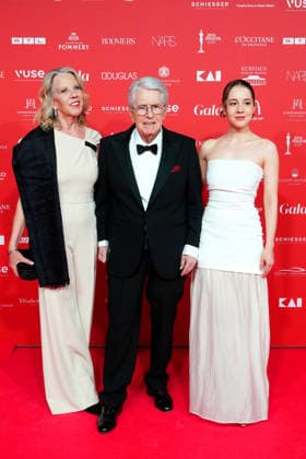 Britta Gessler, Frank Elstner und Enya Elstner bei den SPA Awards am 21.03.2026 im Kurhaus in Baden Baden 29. SPA Awards in Baden Baden