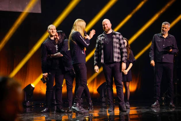 Spellemann 2025 Oslo 20260322. Hardrock & Metal prisen gikk til Jordsjuk Â«Naglet til livetÂ» under Spellemannprisen 2025 i Operaen. Foto: Jonas Been Henriksen NTB Oslo Norge DkSB2AI652c EDITORIAL USE ONLY Ref:_ENTDkSB2AI652c.jpg Copyright: xJonasxBeenxHenriksenx xNTBx