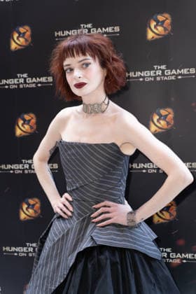 London, red carpet arrivals for the world premiere of The Hunger Games: On Stage at the Troubadour Canary Wharf Theatre. Pictured: Ruth Codd  Copyright: xcristinaxmasseix xipa-agency.netx xx IPA_Agency_IPA73315737
