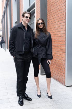 London, red carpet arrivals for the world premiere of The Hunger Games: On Stage at the Troubadour Canary Wharf Theatre. Pictured: Sam and Alice Vanderpump  Copyright: xcristinaxmasseix xipa-agency.netx xx IPA_Agency_IPA73316123