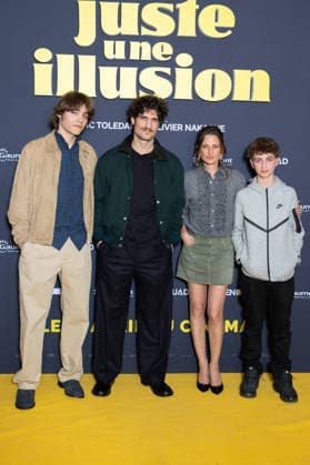 Juste Une Illusion Paris Film Premiere Alexis Rosenstiehl, Louis Garrel, Camille Cottin, Simon Boublil attends Juste Une Illusion Paris Film Premiere at Le Grand REX on March 22, 2026 in Paris, France. Photo by Nasser Berzane ABACAPRESS.COM Paris France  Copyright: xBerzanexNasser ABACAx