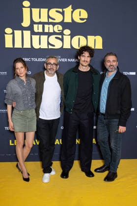 Juste Une Illusion Paris Film Premiere Camille Cottin, Eric Toledano, Louis Garrel, Olivier Nakache attends Juste Une Illusion Paris Film Premiere at Le Grand REX on March 22, 2026 in Paris, France. Photo by Nasser Berzane ABACAPRESS.COM Paris France  Copyright: xBerzanexNasser ABACAx