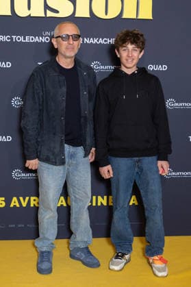 Juste Une Illusion Paris Film Premiere Gad Elmaleh and his son Raphael Elmaleh attends Juste Une Illusion Paris Film Premiere at Le Grand REX on March 22, 2026 in Paris, France. Photo by Nasser Berzane ABACAPRESS.COM Paris France  Copyright: xBerzanexNasser ABACAx