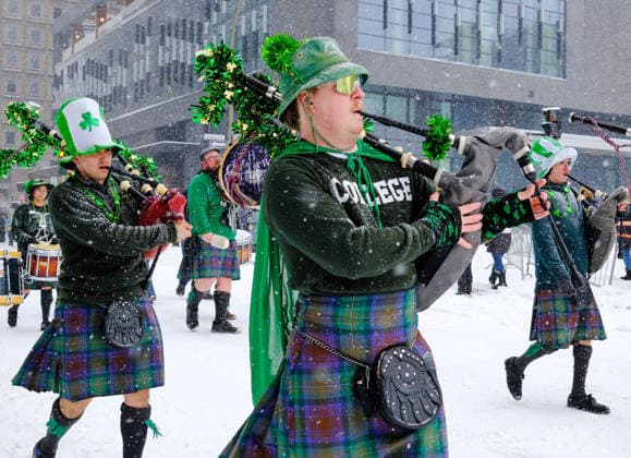 March 22, 2026, Montreal, Quebec, Canada: The 201st edition of CanadaÃ¢â‚¬â ¢s oldest St. PatrickÃ¢â‚¬â ¢s Day Parade took place on Sunday in snowy downtown Montreal, marked by a lively atmosphere. Montreal Canada - ZUMAs278 20260322_zip_s278_006 Copyright: xSerkanxSenturkx