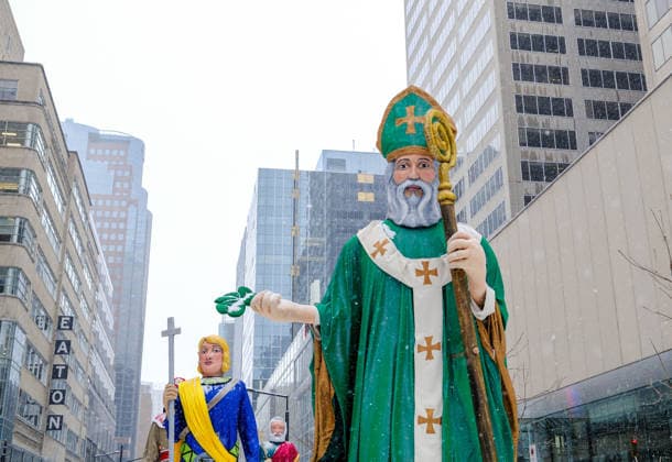 March 22, 2026, Montreal, Quebec, Canada: The 201st edition of CanadaÃ¢â‚¬â ¢s oldest St. PatrickÃ¢â‚¬â ¢s Day Parade took place on Sunday in snowy downtown Montreal, marked by a lively atmosphere. Montreal Canada - ZUMAs278 20260322_zip_s278_012 Copyright: xSerkanxSenturkx
