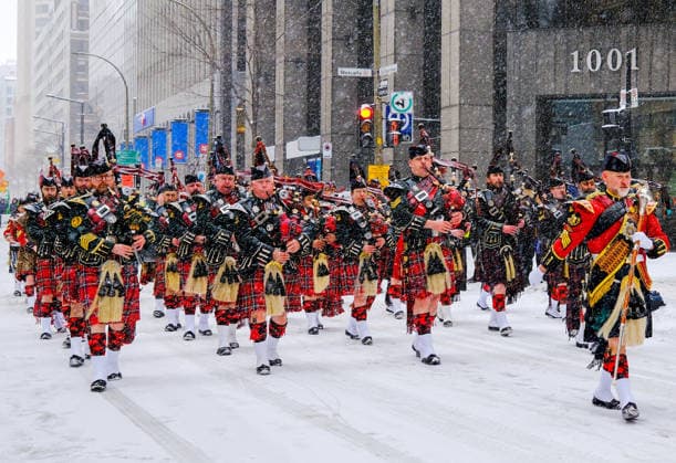 March 22, 2026, Montreal, Quebec, Canada: The 201st edition of CanadaÃ¢â‚¬â ¢s oldest St. PatrickÃ¢â‚¬â ¢s Day Parade took place on Sunday in snowy downtown Montreal, marked by a lively atmosphere. Montreal Canada - ZUMAs278 20260322_zip_s278_031 Copyright: xSerkanxSenturkx