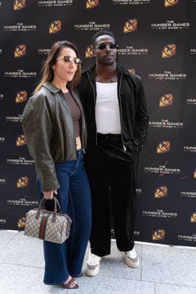 London, red carpet arrivals for the world premiere of The Hunger Games: On Stage at the Troubadour Canary Wharf Theatre. Pictured: Harry Aikines-Aryeetey  Copyright: xcristinaxmasseix xipa-agency.netx xx IPA_Agency_IPA73315959