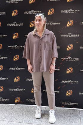 London, red carpet arrivals for the world premiere of The Hunger Games: On Stage at the Troubadour Canary Wharf Theatre. Pictured: Gabby Allen  Copyright: xcristinaxmasseix xipa-agency.netx xx IPA_Agency_IPA73316156
