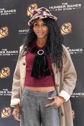 London, red carpet arrivals for the world premiere of The Hunger Games: On Stage at the Troubadour Canary Wharf Theatre. Pictured: Sinitta  Copyright: xcristinaxmasseix xipa-agency.netx xx IPA_Agency_IPA73316259
