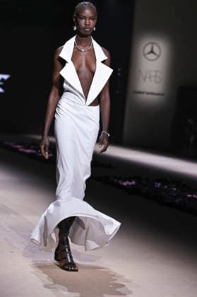 Mercedes-Benz Fashion Week Madrid in Spain - 22 Mar 2026 A model walks the runway wearing a design by Pat Equilux during Mercedes-Benz Fashion Week de Madrid in IFEMA. Madrid Spain Copyright: xAtilanoxGarciax xSOPAxImagesx photos10289