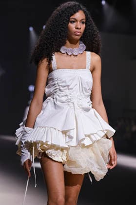 Mercedes-Benz Fashion Week Madrid in Spain - 22 Mar 2026 A model walks the runway wearing a design by Mericusan during Mercedes-Benz Fashion Week de Madrid in IFEMA. Madrid Spain Copyright: xAtilanoxGarciax xSOPAxImagesx photos10251