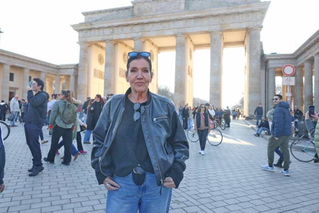 22.03.2026, Kati Karrenbauer, Demonstration gegen sexuelle digitale Gewalt, Brandenburger Tor, Berlin, Berlin *** 22 03 2026, Kati Karrenbauer, Demonstration against sexual digital violence, Brandenburg Gate, Berlin, Berlin