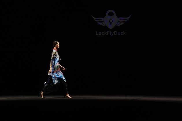 BEIJING, CHINA - MARCH 23: A model walks the runway at the Lock Fly Duck collection by designer Suofeiyan Kali on day 4 of China Fashion Week 2026 (Spring) at 798Â·751 PARK on March 23, 2026 in Beijing, China.  Copyright: xChinaxNewsxServicex 111630187706