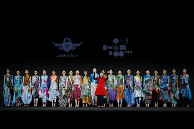 BEIJING, CHINA - MARCH 23: Designer Suofeiyan Kali greets audience at the Lock Fly Duck collection on day 4 of China Fashion Week 2026 (Spring) at 798Â·751 PARK on March 23, 2026 in Beijing, China.  Copyright: xChinaxNewsxServicex 111630192683