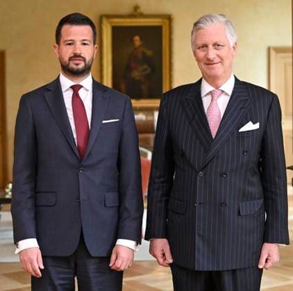 King Phillipe receives Jakov Milatovic (President of Montenegro) BRUSSELS, BELGIUM - MARCH 23 : King Phillipe receives Jakov Milatovic (President of Montenegro) on March 23, 2026 in Brussels, Belgium, 23 03 2026 Brussels Belgium  Copyright: xDidierxLebrunx