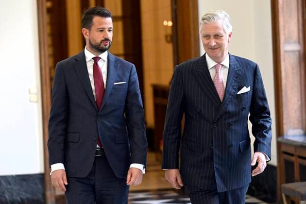 King Phillipe receives Jakov Milatovic (President of Montenegro) BRUSSELS, BELGIUM - MARCH 23 : King Phillipe receives Jakov Milatovic (President of Montenegro) on March 23, 2026 in Brussels, Belgium, 23 03 2026 Brussels Belgium  Copyright: xDidierxLebrunx