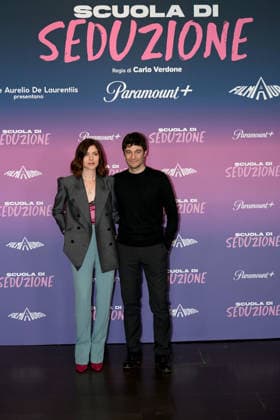 Lino Guanciale and Vittoria Puccini attends the photocall of Scuola di Seduzione at The Space Cinema in Rome, Italy, on 23 March 2026, Credit:Avalon  Copyright: xAvalonx 1085635899