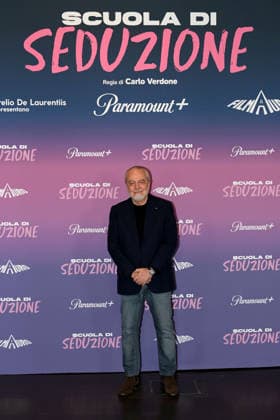 Aurelio De Laurentis attend the photocall of Scuola di Seduzione at The Space Cinema in Rome, Italy, on 23 March 2026, Credit:Avalon  Copyright: xAvalonx 1085636720