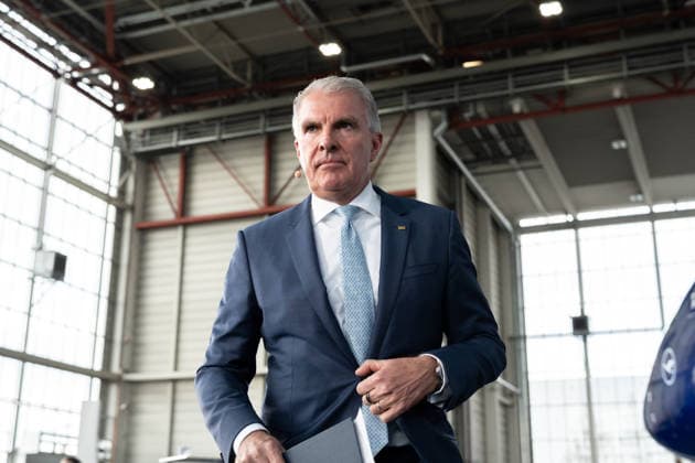 100 Jahre Jubiläum der Lufthansa Group am Flughafen München. Carsten Spohr (Lufthansa, Vorstand, Vorstandsvorsitzender)