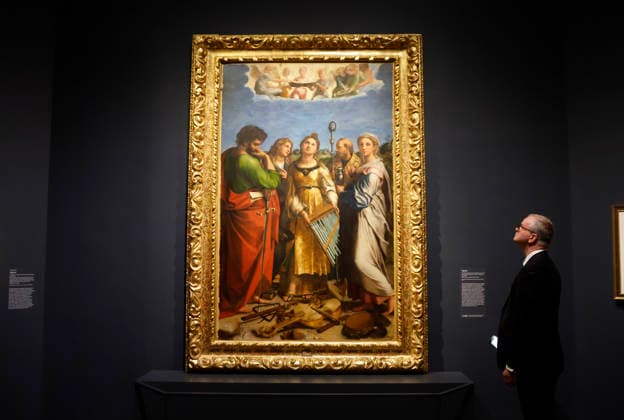 Guests attend the press preview for Raphael: Sublime Poetry at The Metropolitan Museum of Art on Monday, March 23, 2026 in New York City. Raphael: Sublime Poetry is the first comprehensive exhibition on Raphael in the United States bringing together more than 170 of the artist s greatest masterpieces and rarely seen treasures. The exhibition will open to the public on March 29 and will remain on view through June 28, 2026.  NYP20260323153 JOHNxANGELILLO