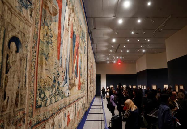 Guests attend the press preview for Raphael: Sublime Poetry at The Metropolitan Museum of Art on Monday, March 23, 2026 in New York City. Raphael: Sublime Poetry is the first comprehensive exhibition on Raphael in the United States bringing together more than 170 of the artist s greatest masterpieces and rarely seen treasures. The exhibition will open to the public on March 29 and will remain on view through June 28, 2026.  NYP20260323157 JOHNxANGELILLO