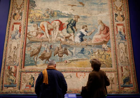 Guests attend the press preview for Raphael: Sublime Poetry at The Metropolitan Museum of Art on Monday, March 23, 2026 in New York City. Raphael: Sublime Poetry is the first comprehensive exhibition on Raphael in the United States bringing together more than 170 of the artist s greatest masterpieces and rarely seen treasures. The exhibition will open to the public on March 29 and will remain on view through June 28, 2026.  NYP20260323160 JOHNxANGELILLO