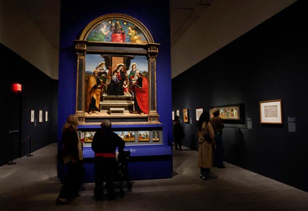 Guests attend the press preview for Raphael: Sublime Poetry at The Metropolitan Museum of Art on Monday, March 23, 2026 in New York City. Raphael: Sublime Poetry is the first comprehensive exhibition on Raphael in the United States bringing together more than 170 of the artist s greatest masterpieces and rarely seen treasures. The exhibition will open to the public on March 29 and will remain on view through June 28, 2026.  NYP20260323165 JOHNxANGELILLO