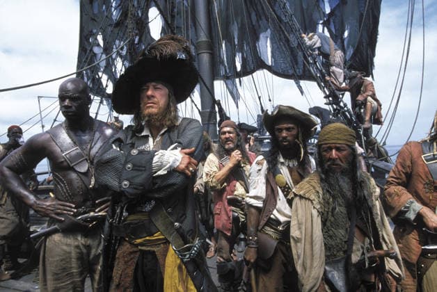 2003 - Pirates Of The Caribbean: The Curse Of The Black Pearl - Movie Set Jun 28, 2003; Los Angeles, CA, USA; Actor GEOFFREY RUSH stars as Barbossa in the Walt Disney Pictures fantasy adventure move, Pirates of the Caribbean. Hollywood CA USA Copyright: xWaltxDisneyxPicturesx