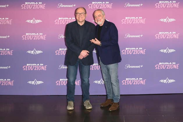 Carlo Verdone und Aurelio De Laurentiis beim Photocall zum Pramount+ Film Scuola di seduzione im Space Cinema Moderno. Rom, 23.03.2026