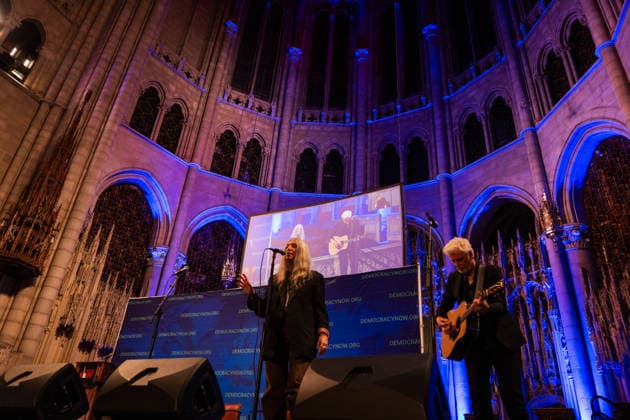 March 23, 2026, New York City, New York, United States: Patti Smith performing at the Democracy Now!Ã¢â‚¬â ¢s 30th Anniversary Special Event New York City United States - ZUMAs378 20260323_zip_s378_019 Copyright: xIoannxMariaxStacewiczx