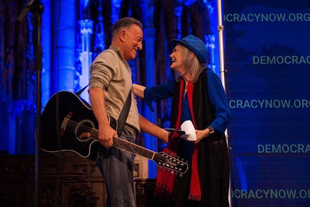 March 23, 2026, New York City, New York, United States: Bruce Springsteen and Amy Goodman at the Democracy Now! 30th Anniversary New York City United States - ZUMAs378 20260323_zip_s378_024 Copyright: xIoannxMariaxStacewiczx