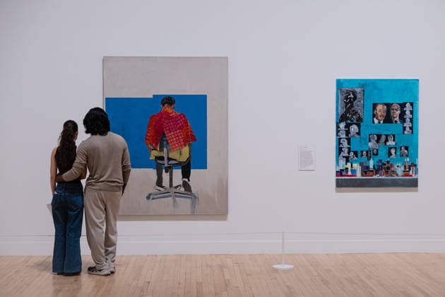 Hurvin Anderson Exhibition at Tate Britain, London, UK 24 March 2026 Works on display at the Hurvin Anderson exhibition at Tate Britain, London, UK, on 24 March 2026. The first major solo exhibition by the British painter showcases over 80 artworks spanning his 40-year career, exploring themes of belonging and diaspora through colour-drenched landscapes and interiors that move between the UK and the Caribbean., Credit:Pete Speller Avalon  Copyright: xPetexSpellerx xAvalonx 1085880060