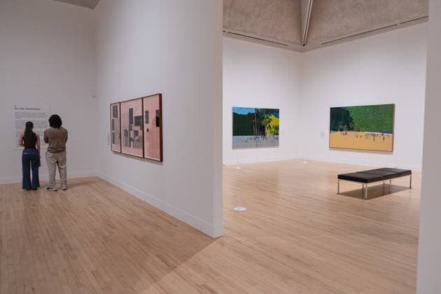 Hurvin Anderson Exhibition at Tate Britain, London, UK 24 March 2026 Works on display at the Hurvin Anderson exhibition at Tate Britain, London, UK, on 24 March 2026. The first major solo exhibition by the British painter showcases over 80 artworks spanning his 40-year career, exploring themes of belonging and diaspora through colour-drenched landscapes and interiors that move between the UK and the Caribbean., Credit:Pete Speller Avalon  Copyright: xPetexSpellerx xAvalonx 1085880111