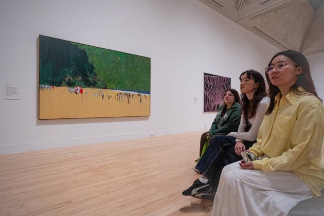 Hurvin Anderson Exhibition at Tate Britain, London, UK 24 March 2026 Works on display at the Hurvin Anderson exhibition at Tate Britain, London, UK, on 24 March 2026. The first major solo exhibition by the British painter showcases over 80 artworks spanning his 40-year career, exploring themes of belonging and diaspora through colour-drenched landscapes and interiors that move between the UK and the Caribbean., Credit:Pete Speller Avalon  Copyright: xPetexSpellerx xAvalonx 1085881101