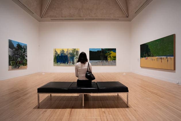 Hurvin Anderson Exhibition at Tate Britain, London, UK 24 March 2026 Works on display at the Hurvin Anderson exhibition at Tate Britain, London, UK, on 24 March 2026. The first major solo exhibition by the British painter showcases over 80 artworks spanning his 40-year career, exploring themes of belonging and diaspora through colour-drenched landscapes and interiors that move between the UK and the Caribbean., Credit:Pete Speller Avalon  Copyright: xPetexSpellerx xAvalonx 1085881113