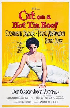RECORD DATE NOT STATED Cat on a Hot Tin Roof Cat on a Hot Tin Roof a 1958 American drama film starring Elizabeth Taylor, Paul Newman and Burl Ives. Restricted to editorial use. See caption for more information about restrictions. Editorial use only. Copyright: xPhoto12 AnnxRonanxPicturexLibraryx ARP18A06174 !ACHTUNG AUFNAHMEDATUM GESCHÄTZT!