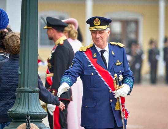 State Visit Of The King And Queen Of Belgium To Norway - Day 1 Official visit of the king Philippe and the queen Mathilde in Norway, arrival of TTMM and welcome King Harald, Queen Sonja and HRH Crown Princess Mette-Marit in the castle of Oslo. The Princess was inside the castle for the ceremony of gift of presents, on March, 2026, in Oslo, Norway. Photo by Olivier Polet ABACAPRESS.COM Oslo Norway  Copyright: xPoletxOlivier ABACAx