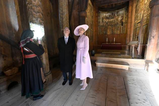 State Visit of King Philippe and Queen Mathilde to Norway (Day 1) OSLO, NORWAY - MARCH 24 : State Visit of King Philippe and Queen Mathilde to Norway (Day 1) : Visit at traditional Gol Stave Church on March 24, 2026 in Oslo, Norway, 24 03 2026 Oslo Norway  Copyright: xDidierxLebrunx
