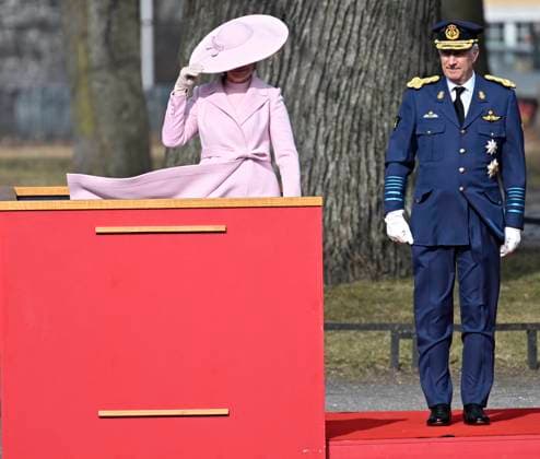 State Visit of King Philippe and Queen Mathilde to Norway (Day 1) OSLO, NORWAY - MARCH 24 : State Visit of King Philippe and Queen Mathilde to Norway (Day 1) : Wreath-laying ceremony at the National Monument for victims of war 1940-45 on March 24, 2026 in Oslo, Norway, 24 03 2026 Oslo Norway  Copyright: xDidierxLebrunx