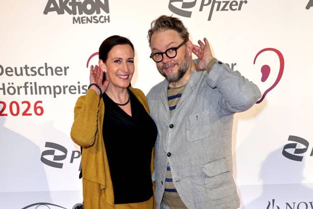 Ulrike Frank und Marc Schubring bei der Verleihung vom Deutschen Hoerfilmpreis am 24.03.2026 im Colosseum Filmtheater in Berlin Verleihung vom 24. Deutschen Hoerfilmpreis in Berlin
