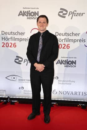 Enno Trebs bei der Verleihung vom Deutschen Hoerfilmpreis am 24.03.2026 im Colosseum Filmtheater in Berlin Verleihung vom 24. Deutschen Hoerfilmpreis in Berlin