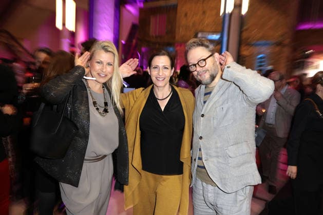Nadine Krueger, Ulrike Frank und Marc Schubring bei der Verleihung vom Deutschen Hoerfilmpreis am 24.03.2026 im Colosseum Filmtheater in Berlin Verleihung vom 24. Deutschen Hoerfilmpreis in Berlin