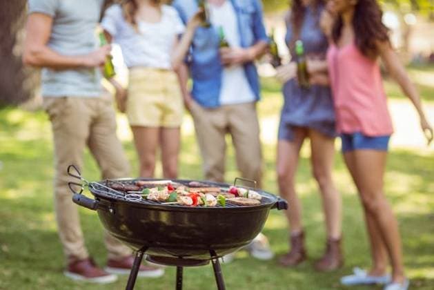 Happy friends in the park having barbecue Happy friends in the park having barbecue on a sunny day, model released, Cape Town, South Africa, 25.03.2015, 519574.jpg, lifestyle, leisure, park, countryside, nature, parkland, lawn, green, tree, summer, spring, sunny, bright, sunshine, friendship, together, affection, relationship, fondness, friendliness, closeness, companionship, friend, friendly, weekend activity, weekend activities, happy, smiling, cheerful, lunch, meal, skewer, al fresco, barbecue, cooking 20s, Young Adult, Man, Male, Caucasian, Teenager, Girl, Female, Woman, Mixed-Race, Hispanic, 20-24 Years, Young Men, Caucasian Ethnicity, 16-17 Years, Teenage Girls, Young Women, Mixed-Race Person, 25-29 Years, Hispanic Ethnicity Outdoor