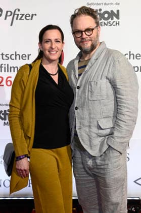Ulrike Frank mit Ehemann Marc Schubring bei der Verleihung des 24. Deutschen Hörfilmpreises 2026 im Colosseum Filmtheater. Berlin, 24.03.2026