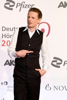 Alexander Scheer bei der Verleihung des 24. Deutschen Hörfilmpreises 2026 im Colosseum Filmtheater. Berlin, 24.03.2026